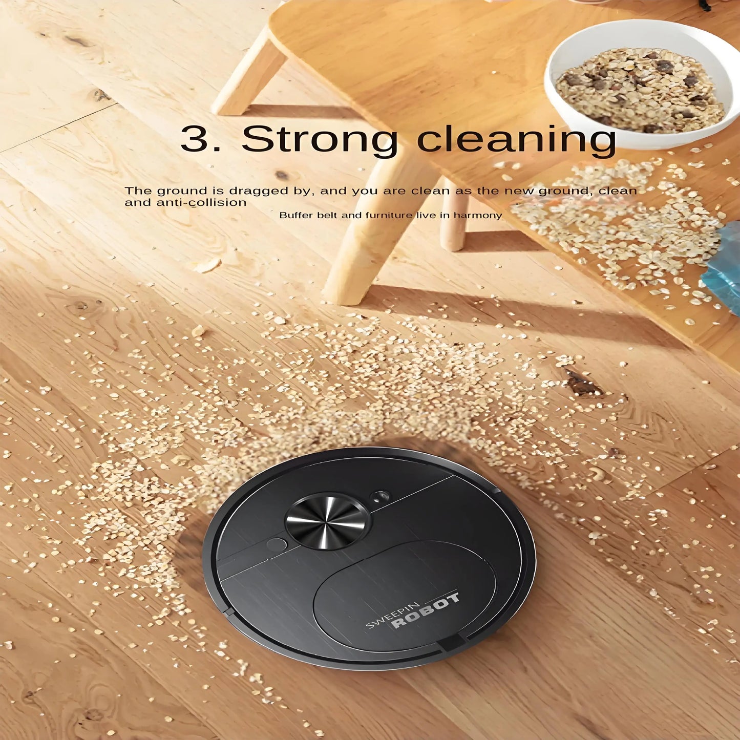 Xiaomi Smart Sweeping Robot Vacuum Cleaner 3-in-1 Charging Strong Power Sweeping Machine Wiping Floor Remove Dust Hair Pet Hair - AMULET RING STORE