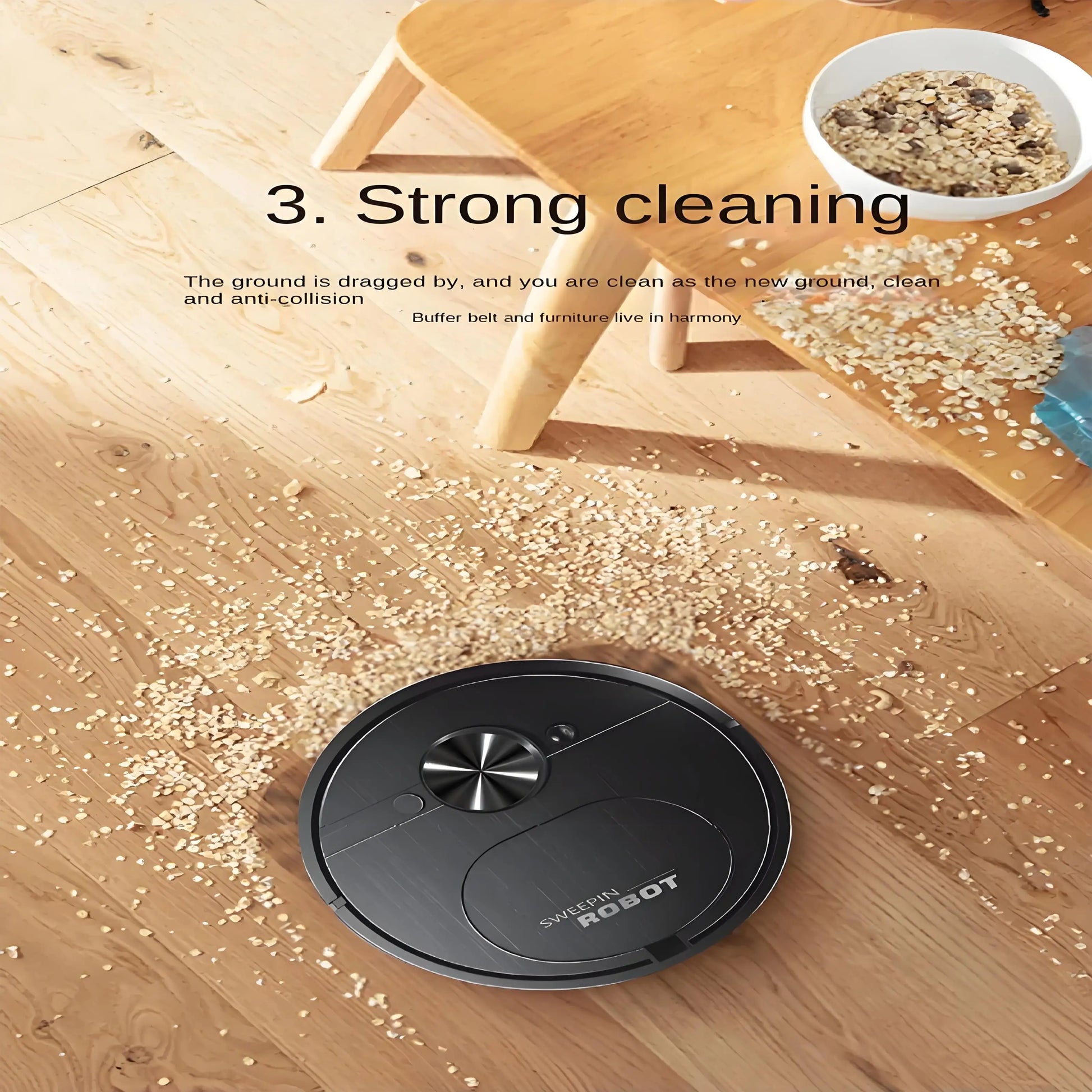 Xiaomi Smart Sweeping Robot Vacuum Cleaner 3-in-1 Charging Strong Power Sweeping Machine Wiping Floor Remove Dust Hair Pet Hair - AMULET RING STORE