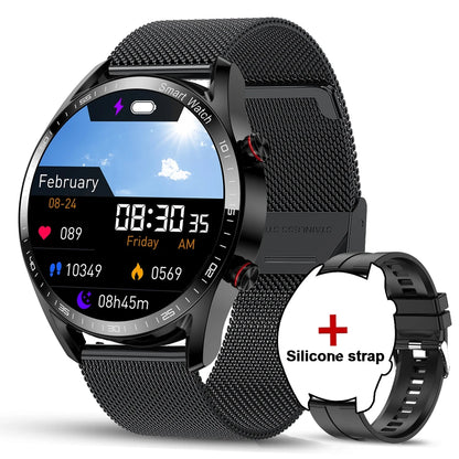 New Business Smart Watch Men 1.53 inch Full Screen Touch Multi Sport Mode ECG+PGG Sport Waterproof Bluetooth Call Smartwatches