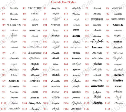 Atoztide Personalized Custom Name Necklace Zircon Heart Stainless Steel for Women Men Pendant Link Chain Birthday Jewelry Gift