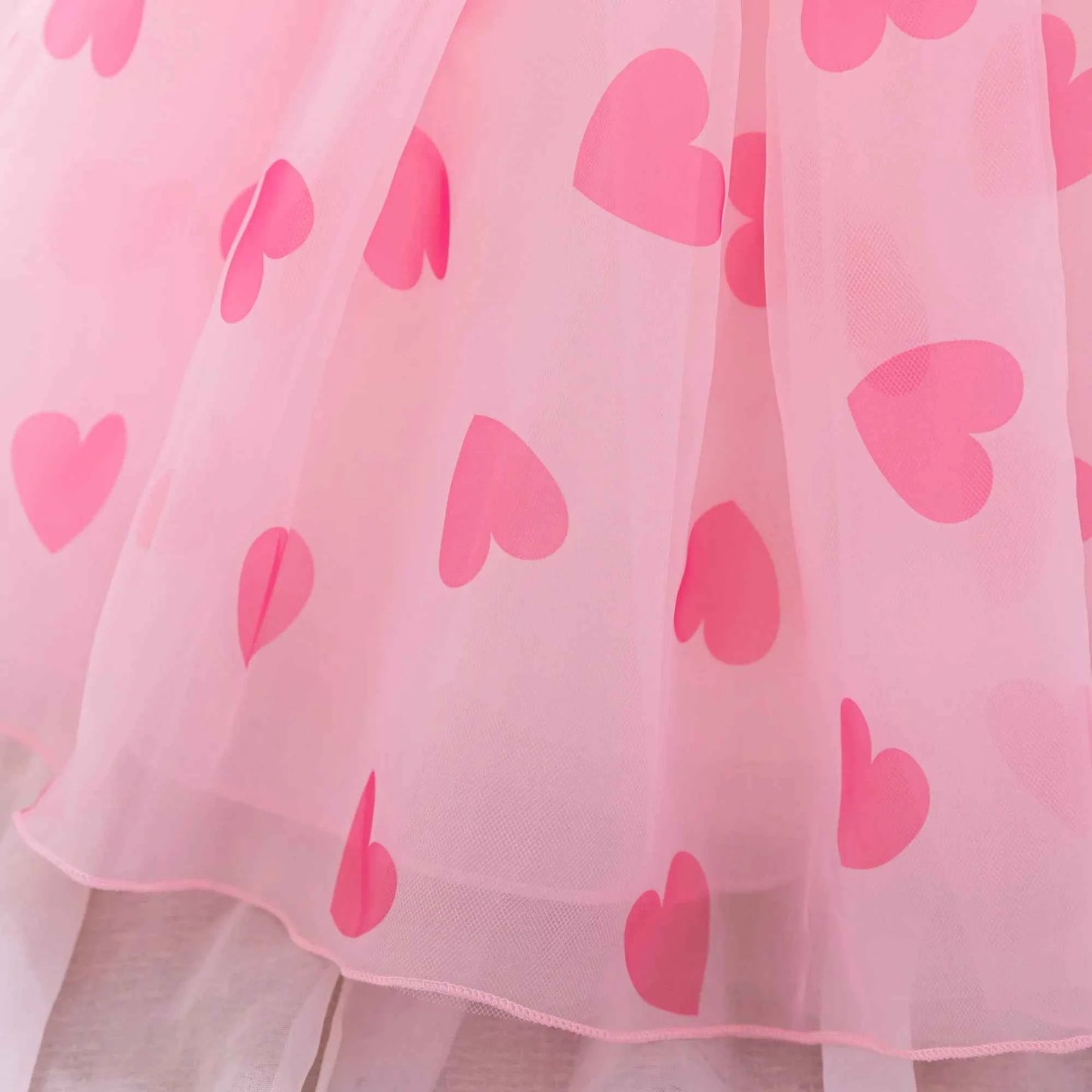 Infant Big Bow Love Print Baby Party Girls Dress Puff Sleeve Pink Tutu 1st Birthday Prom Dresses Girl Wedding Princess Ball Gown