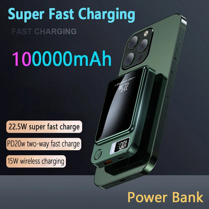 Magnetic Power Bank 30000mAh 15W Wireless Fast Charger for iPhone 15 14 13 Samsung S22 S23 Xiaomi Portable Battery Powerbank - AMULET RING STORE