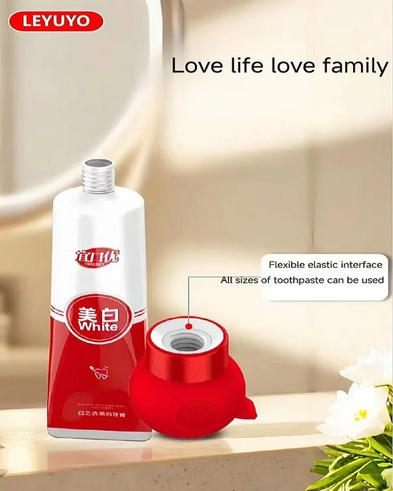 Vacuum Toothpaste Tube Squeezer Efficient and Hassle-Free Silicone Toothpaste Pump Dispenser Toothpaste Cap Bathroom Supplies - AMULET RING STORE