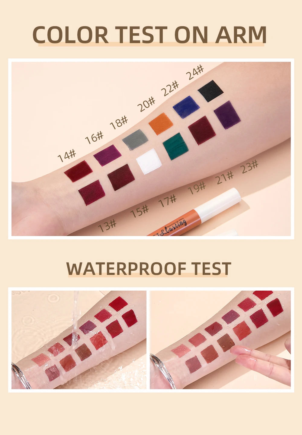 QIBEST Matte Liquid Lipstick Waterproof Long Lasting Velvet Lip Gloss Tint Tube Matte Nude Pigment Red Lipgloss Lips Makeup - AMULET RING STORE