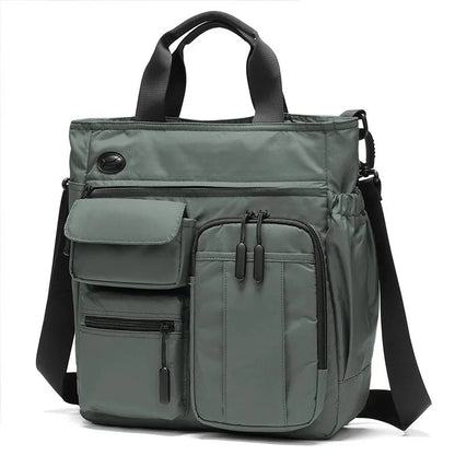 Business Men Shoulder Bag Multilayer Multifunctional Tablet and Document Handbag Diagonal Cross bag Leisure Briefcase