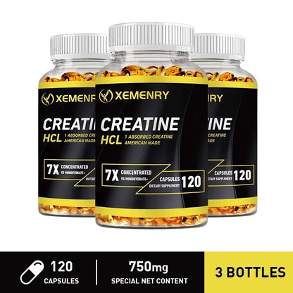 Creatine HCl Capsules - Pre-workout Creatine To Help Build Muscle, Cognitive Function, Muscle Strength and Energy Production - AMULET RING STORE