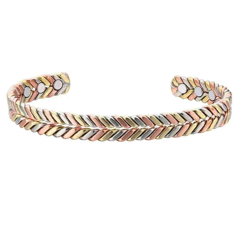 Women Tibetan Pure Copper Magnetic Healing Bracelet India Pattern Men's Spiritual Yoga Jewelry Adjustable Rope Inlay Style