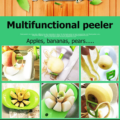 Hand-cranked Multifunction Fruit Peeler With Fruit Slicer Corer Cutter and Blades Apple Pear Kitchen Home Manual Peeler Machine - AMULET RING STORE