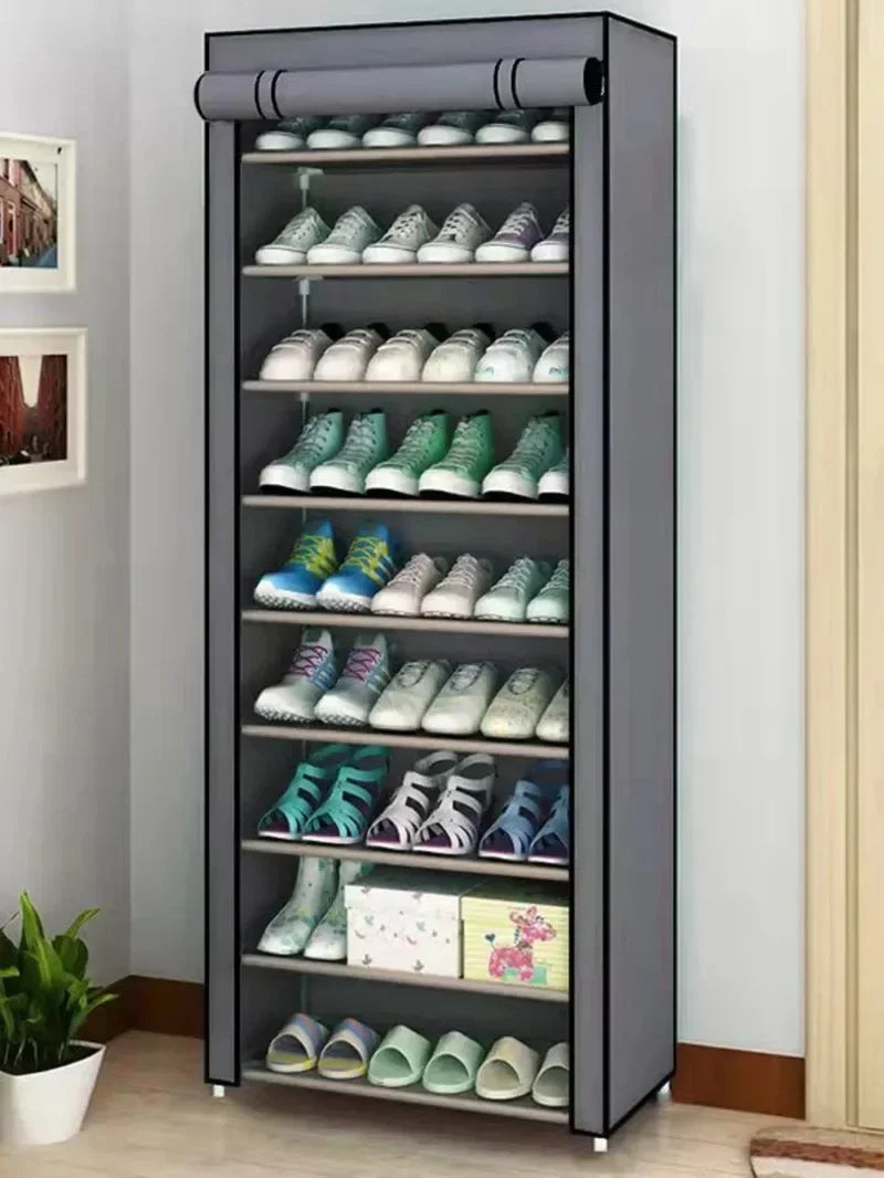 Household corridor storage cabinet shoe rack fabric dustproof shoe cabinet economical multi-layer furniture minimalist furniture