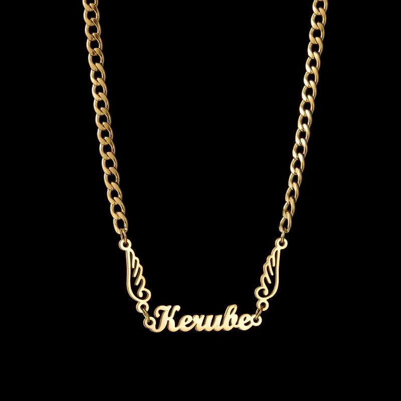 Custom Name Necklace 5mm Nk Chain Stainless Steel Jewelry For Women Personalized Chains Christmas Gift New Year Accessories