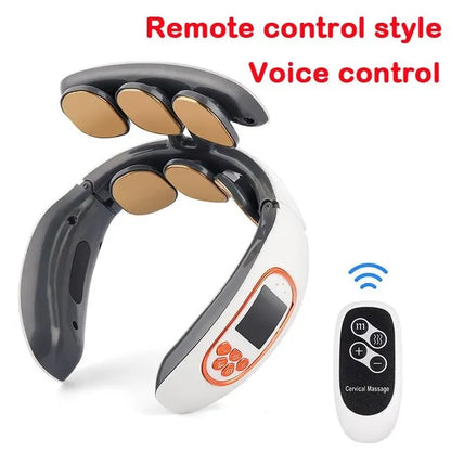 Neck Massage Intelligent Charging Heating Hot Pressing Magnetic Pulse Fashion Multi User Usage Portable Pulse Neck Massager