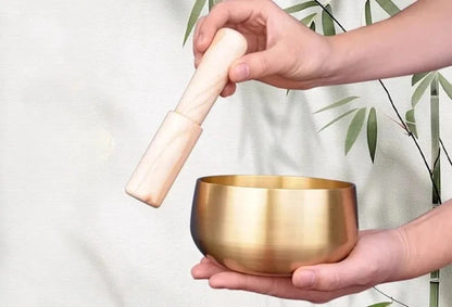 Copper Singing Bowl Buddhism Meditation Sound Healing Sound Bowls Tibetan Original Nepal Singing Bowl Yoga Musical Instruments - AMULET RING STORE
