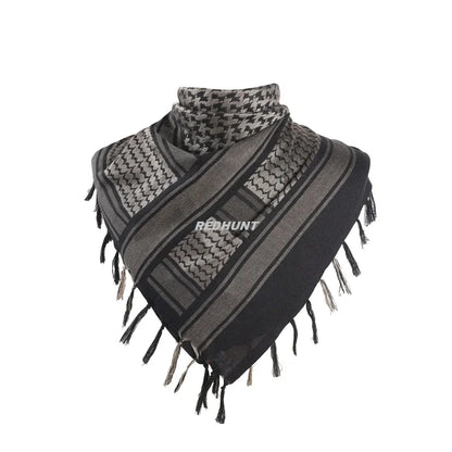Hot sale Arab Keffiyeh Shemagh Scarf Cotton Winter Shawl Neck Warmer Cover Head Wrap Windproof Tactical Camping Scarf Men Women - AMULET RING STORE