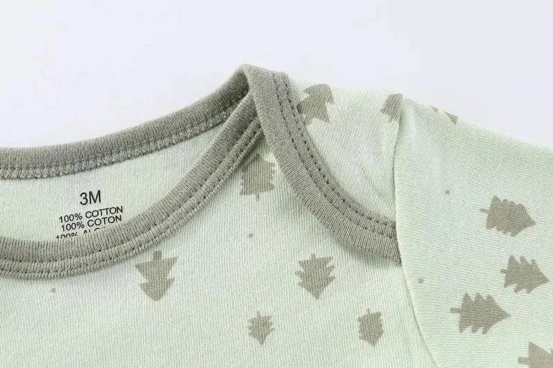 4Pieces Cotton Newborn Bodysuit Print Baby Girl Clothes 0-12M Cartoon Baby Boy Clothes Summer Short Sleeve Romper Bebes - AMULET RING STORE