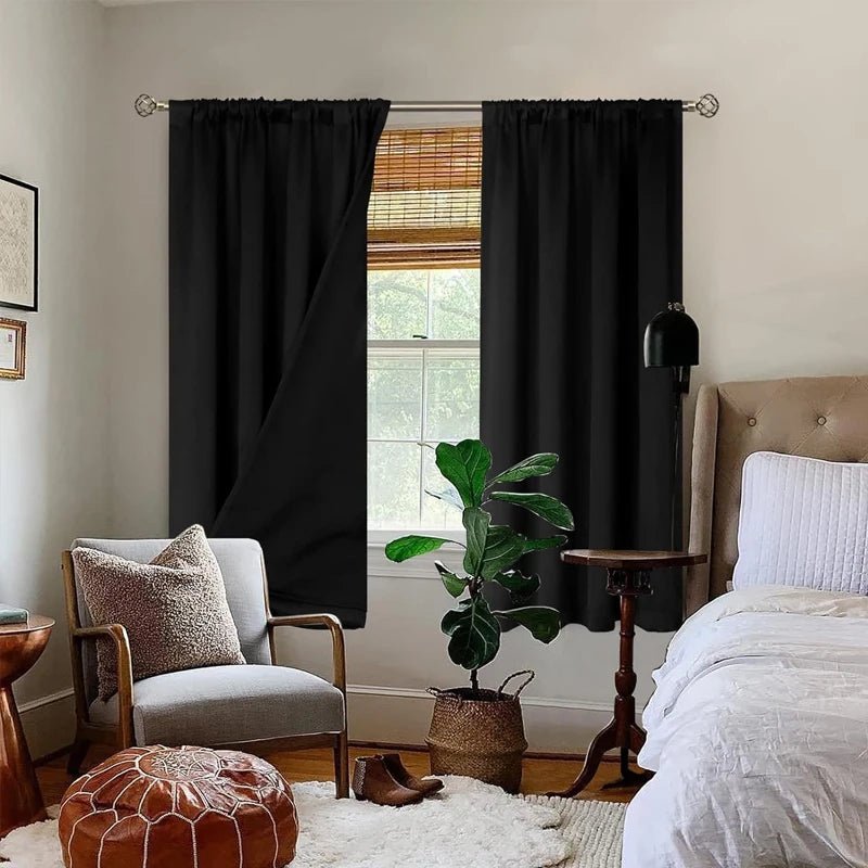 High Shade Waterproof Heat Insulation Indoor Outdoor Curtains Door Curtains Decoration Home Garden - AMULET RING STORE