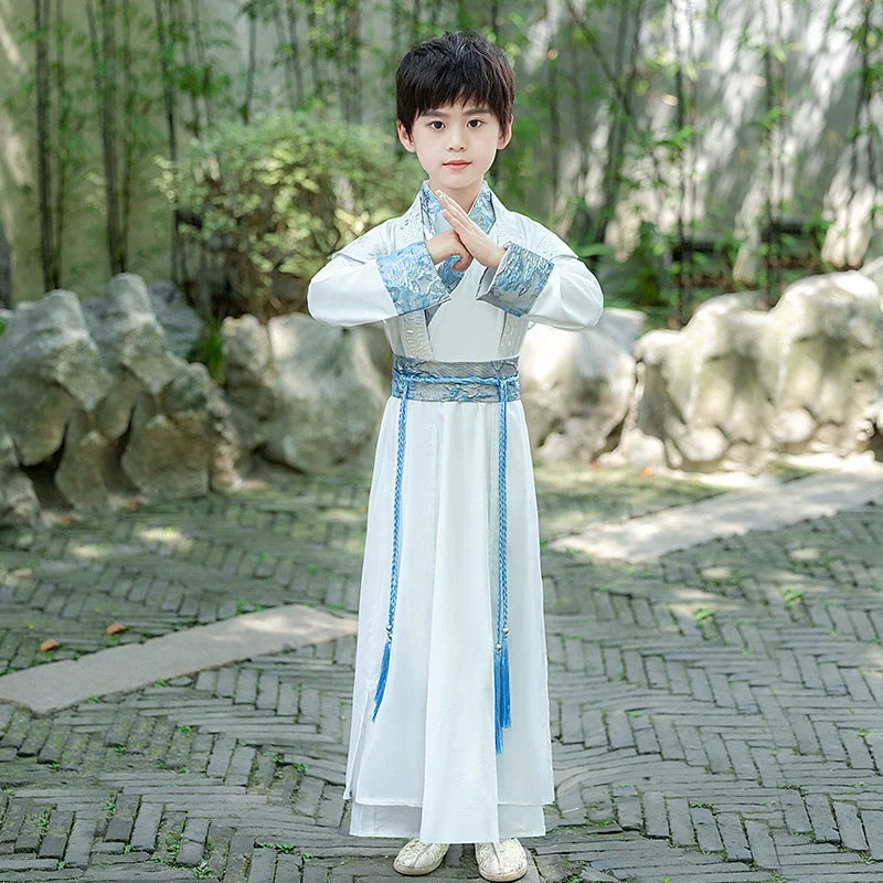 Long Sleeve Boy Hanfu Modern Dress Baby Cosplay Boys Outfit Ancient Stage Kids Clothing Vestidos Casual Children Chinese Costume