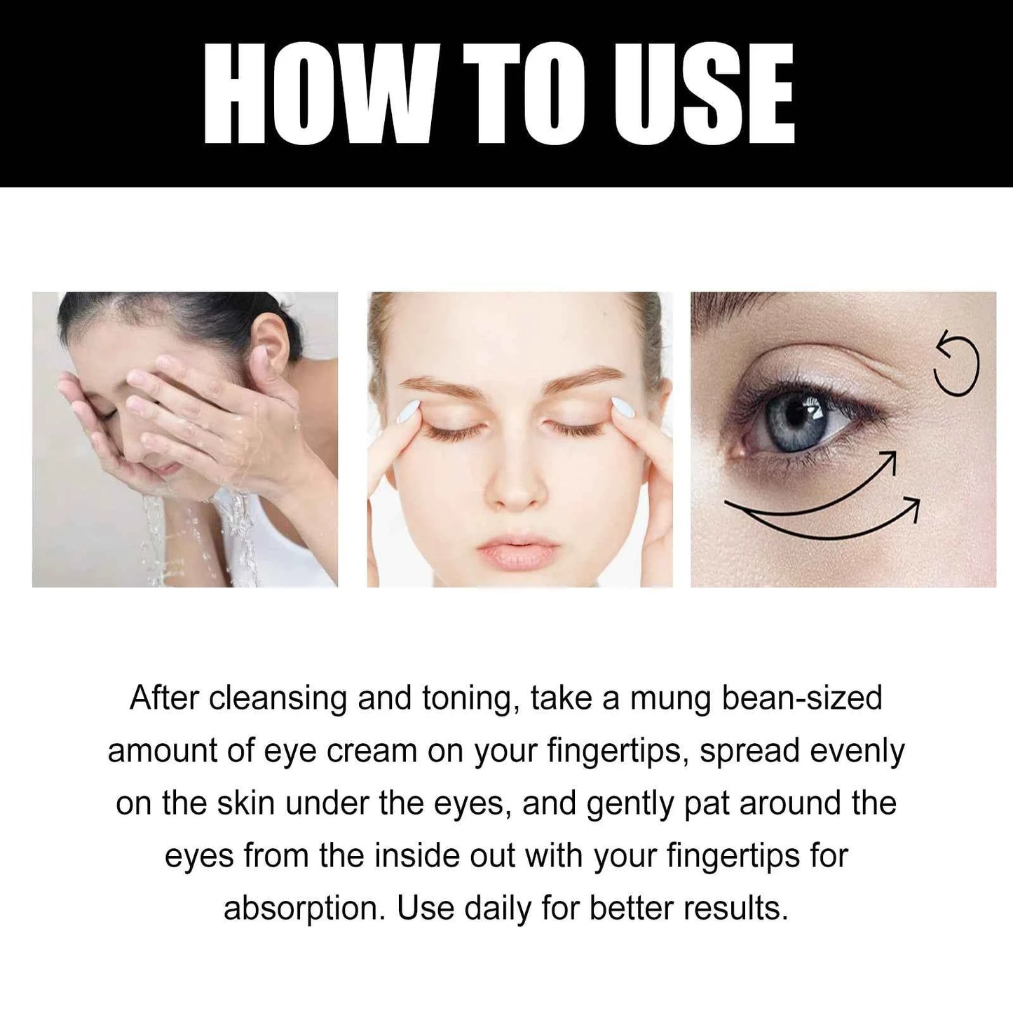 EELHOE Instant Eye Bag Removal Cream Collagen Removal Wrinkles Firming Skin Fade Fine Lines Brighten Dark Circle Anti Puffiness