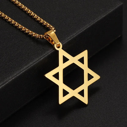 Stainless Steel 7 Archangel Seal Necklace Solomon Kabbalah Seal Pendant for Men Personality Charm Amulet Jewelry