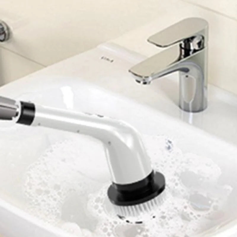 Electric Cleaning Brush with 7PCS Heads Bathroom Kitchen Cordless Handheld Shower Scrubber Spin Cleaner Multifunctional Cleaner - AMULET RING STORE