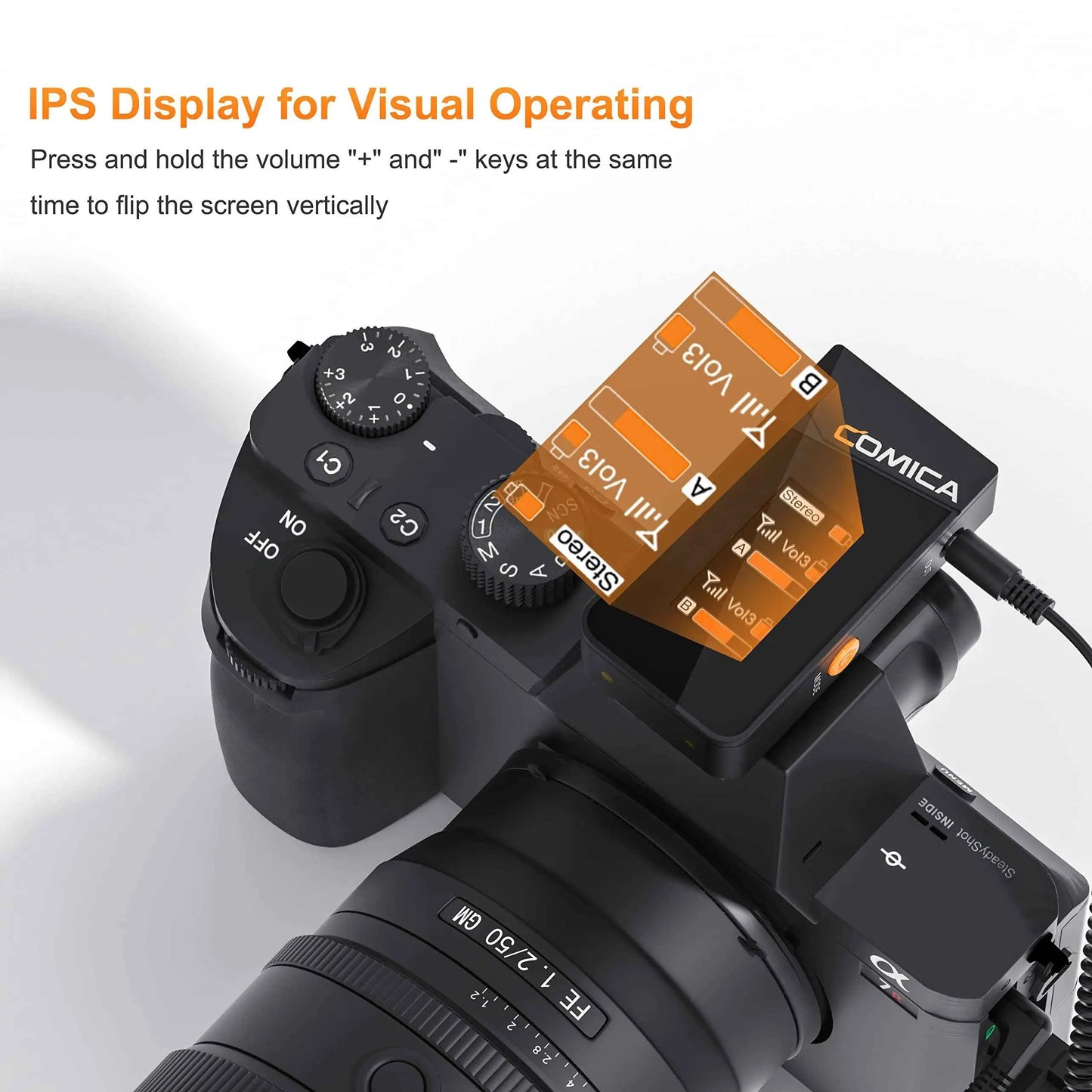 COMICA Vimo C 2.4G Mini Wireless Lapel Microphone with Charging Case, for Smartphone Camera Podcast Interview YouTube Facebook