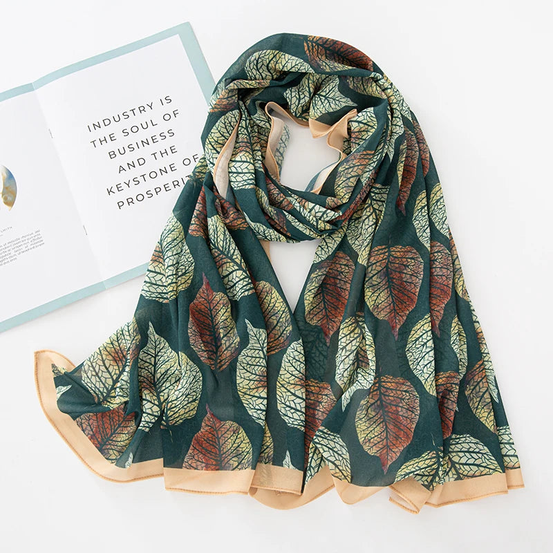 NEW Print Chiffon Hijab Scarf Shawl Fashion Islamic Muslim Scarves Wraps Women Echarpe Breathable Foulard Hijabs - AMULET RING STORE
