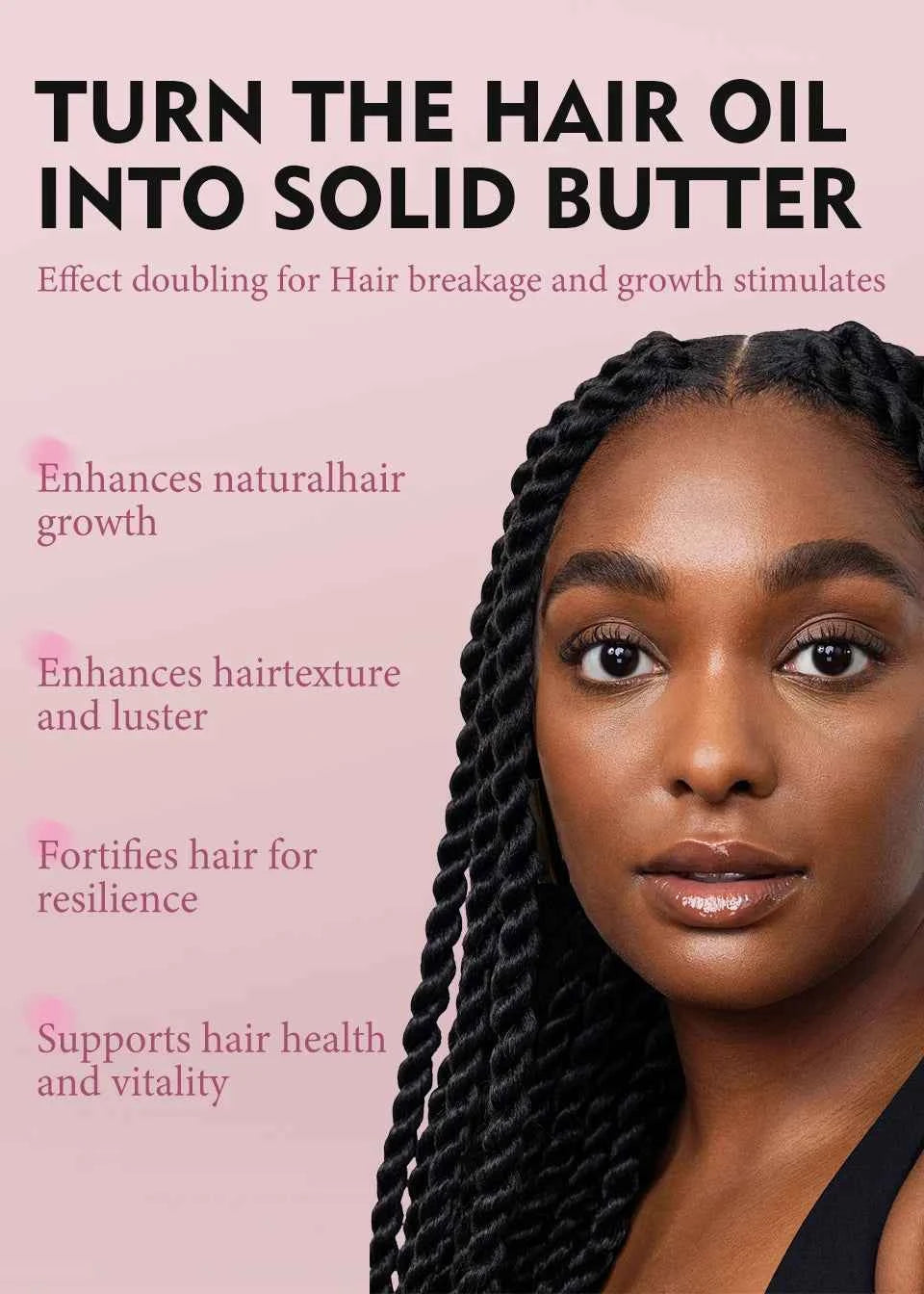 100% Pure Natural KARKAR Butter Hair Growth Oil Anti-Hair Loss Oil Repair Damaged Scalp Treatment Serum Oil For All Hair Types