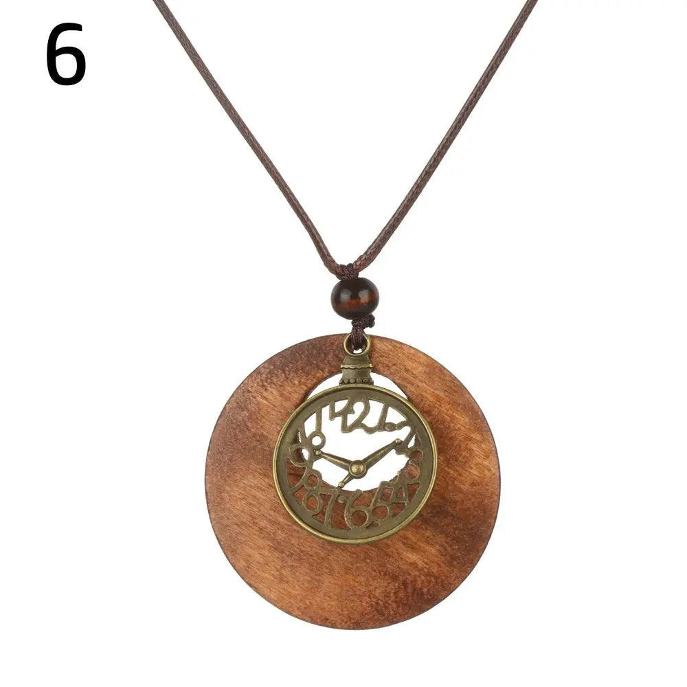 Fashion Long Sweater Pendant Chain Wooden Beaded Tassel Boho Bohemian Necklace Jewelry Nepal Wood Beads Pendant Necklace