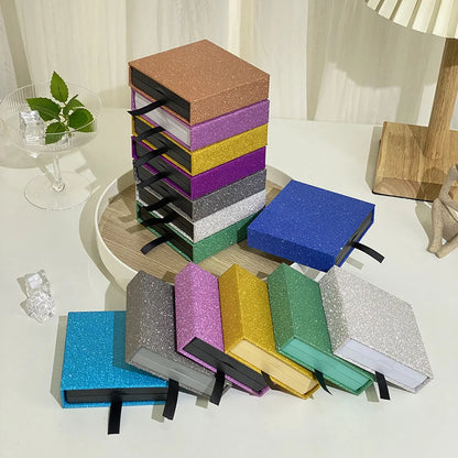 Colourful Glitter Jewellery Box Travel Jewelry Packaging Boxes Fashion Drawer Jewelry Display Box Earrings Gift Organizer Case - AMULET RING STORE