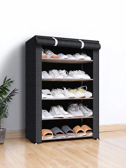 Household corridor storage cabinet shoe rack fabric dustproof shoe cabinet economical multi-layer furniture minimalist furniture