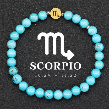 12 Zodiac Signs Natural Stone Bracelets Leo Capricorn Taurus Cancer Bracelets Women Men Couple Friendship Jewelry Gift Bracelets