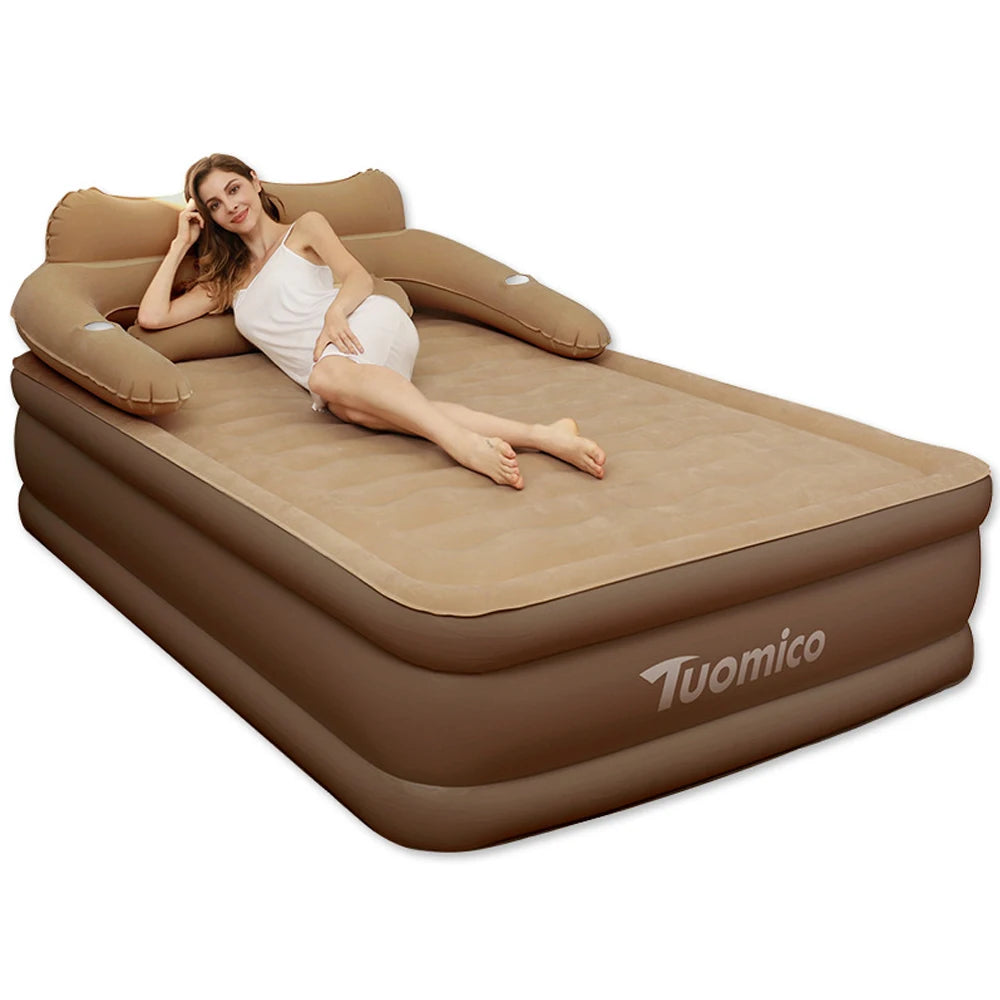 2 Persons Inflatable Mattress Indoor Outdoor Air Cushion 48cm High Bed