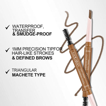 Eyebrow Cosmetics Pencil Waterproof Double-headed Eyebrow Tattoo Natural Long Lasting Makeup Paint Wild Eyebrow Pencil - AMULET RING STORE