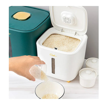 Moisture Proof Insect Proof Rice Box 5/10KG Grain Sealed Jar Kitchen Container Bucket Storage Pet Dog Food Box with Bullet Lid
