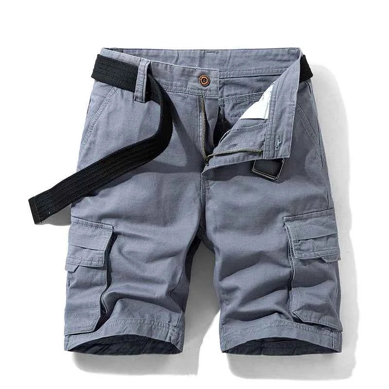 Summer Man Cotton Cargo Shorts Mens Jogger Sport Casual Shorts Male Multi Pocket Streetwear Outdoor Fashion Shorts Pants Trouser