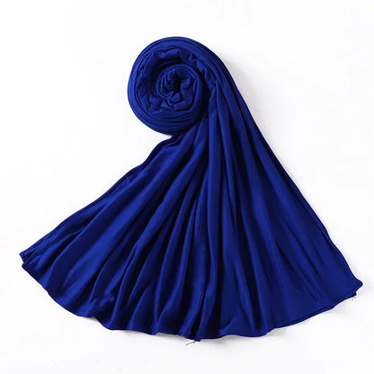 Newest Milk Silk Jersey Hijabs for Women Soft Warm Muslim Woman Turban Hoofddoek Headscarf Good Stitch Stretch Jesey HIjab Scarf - AMULET RING STORE