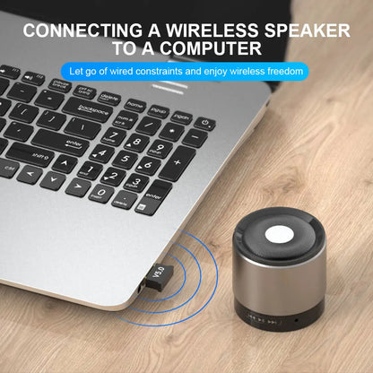 Wireless Audio Adapter Bluetooth-Compatible 5.0/5.1 Dongle 2.4G Audio Receiver Support Win7/8/8.1/10 for Computer Tablet Desktop - AMULET RING STORE