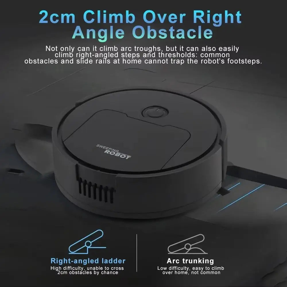 Automatic Sweeping Robot Vacuum Mop Household Lazy Intelligent Auto Boost Night Mode Thin Design Three-in-one Sweeping Machine - AMULET RING STORE