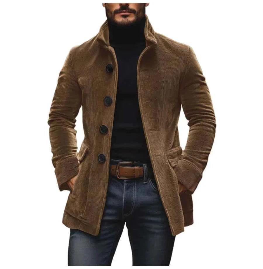 Winter Jackets For Man 2025 Autumn Fashion Long Sleeve Pockets Coats Outwears