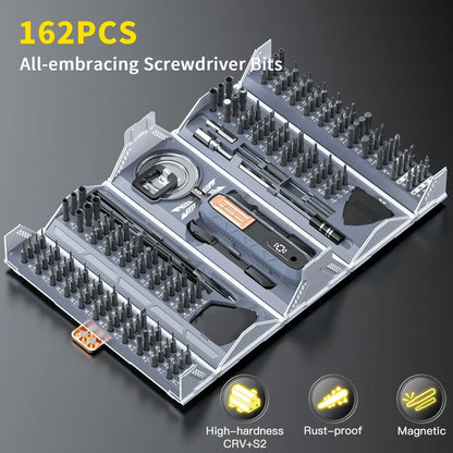 180 in 1 Precision Screwdriver Set with Pickup Screw Driver Bit Folding and Case Design Home Magnetic Professional Repair Tool - AMULET RING STORE