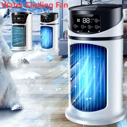 Water Cooling Fan Air Conditioner Adjustable Speeds Timer Personal Fan Air Cooler With Humidifier for Bedroom Living Room Office