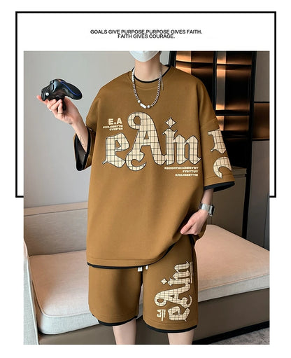 Youth Fashion Short Sleeve T-Shirt Shorts Summer Tracksuit