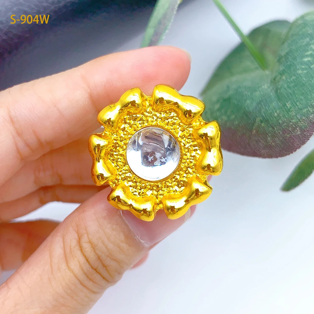 Ethiopian 24k Gold Plated Big Pendant Necklaces Set For Women