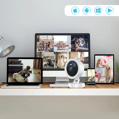 1080P WiFi Camera IP Surveillance Camera Security Baby Monitor 2MP CCTV Audio Video Color Night Vision AI Detect iCSee Mini Cam - AMULET RING STORE