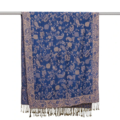 Fashion Autumn Colorful Cashmere Scarf Shawl for Women Pashmina Floral Wrap Female Thick Blanket Soft Bufanda Kerchief