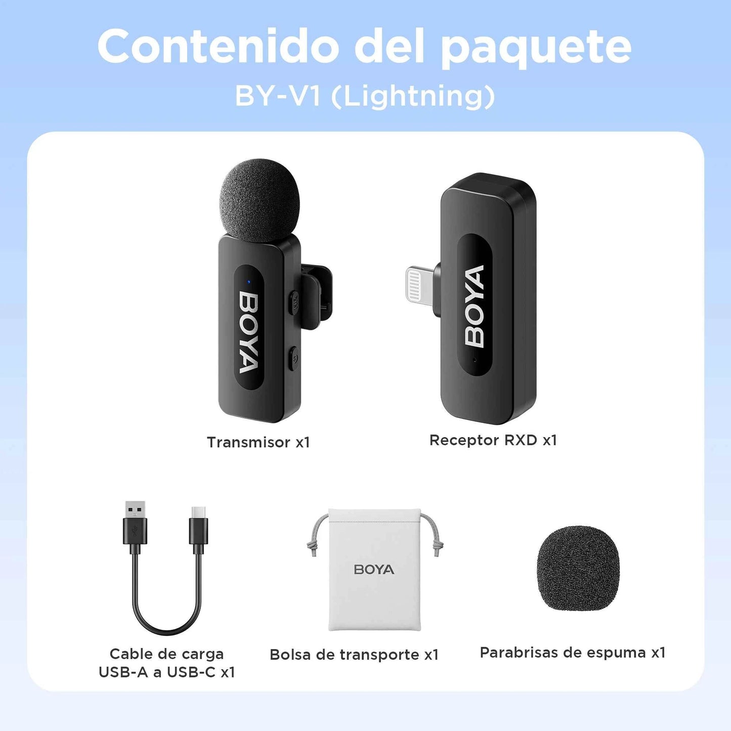 BOYA Wireless Lapel 2pcs Microphone for Android Smartphone Laptop - Omnidirectional USB C Condenser Video Recording Microphone