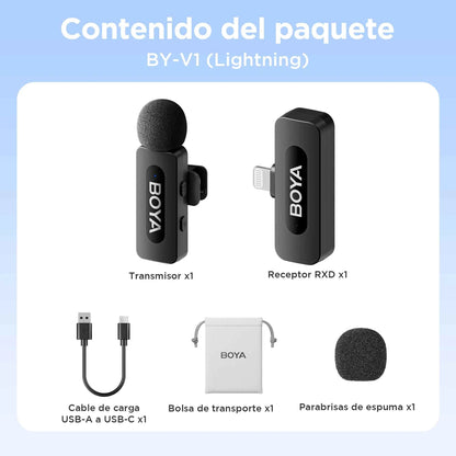 BOYA Wireless Lapel 2pcs Microphone for Android Smartphone Laptop - Omnidirectional USB C Condenser Video Recording Microphone