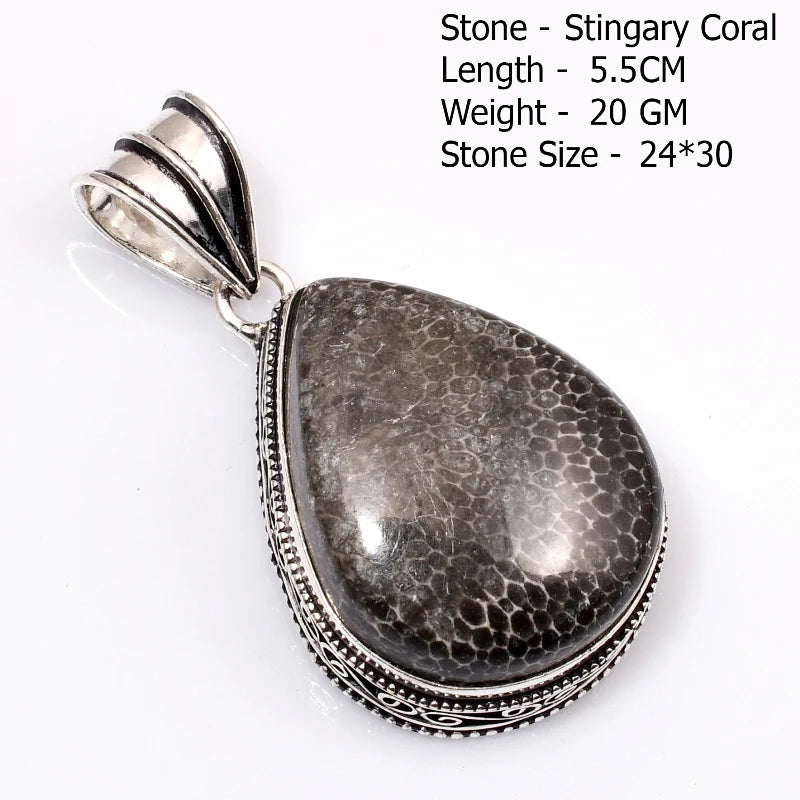 Genuine Labradorite Antique  Pendant Hand Made Women Jewelry Gift