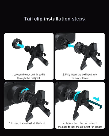 2-in-1 Car Wireless Charger Dual Coil Fold Screen Phone Fast Charging For Samsung Galaxy Z Fold 5 6 Air Vent Car Phone Holder