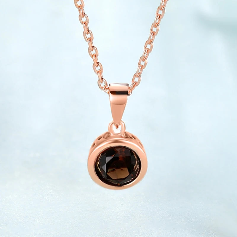 LAYA 925 Sterling Silver Natural Amethyst Bezel Setting Pendant Necklace For Women Original Fashion Jewelry 2025 Trend