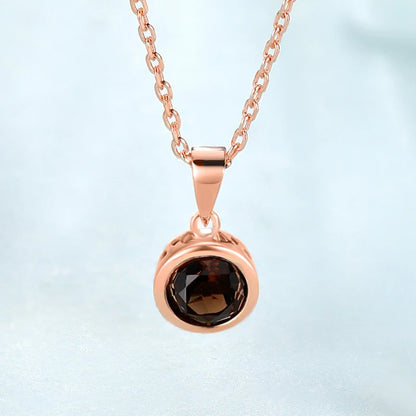 LAYA 925 Sterling Silver Natural Amethyst Bezel Setting Pendant Necklace For Women Original Fashion Jewelry 2025 Trend